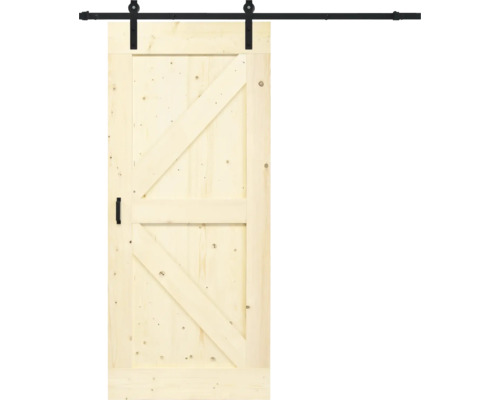 Pertura schuifdeur complete set Yorick British Vintage onbehandeld 950x2150 mm incl. looprail met rol, krukgarnituur