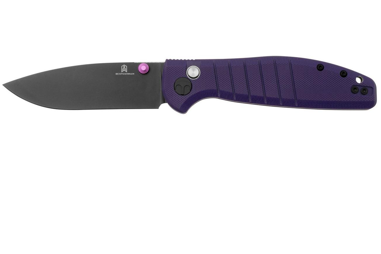 Bestechman Goodboy BMK04F Black PVD Purple G10, zakmes