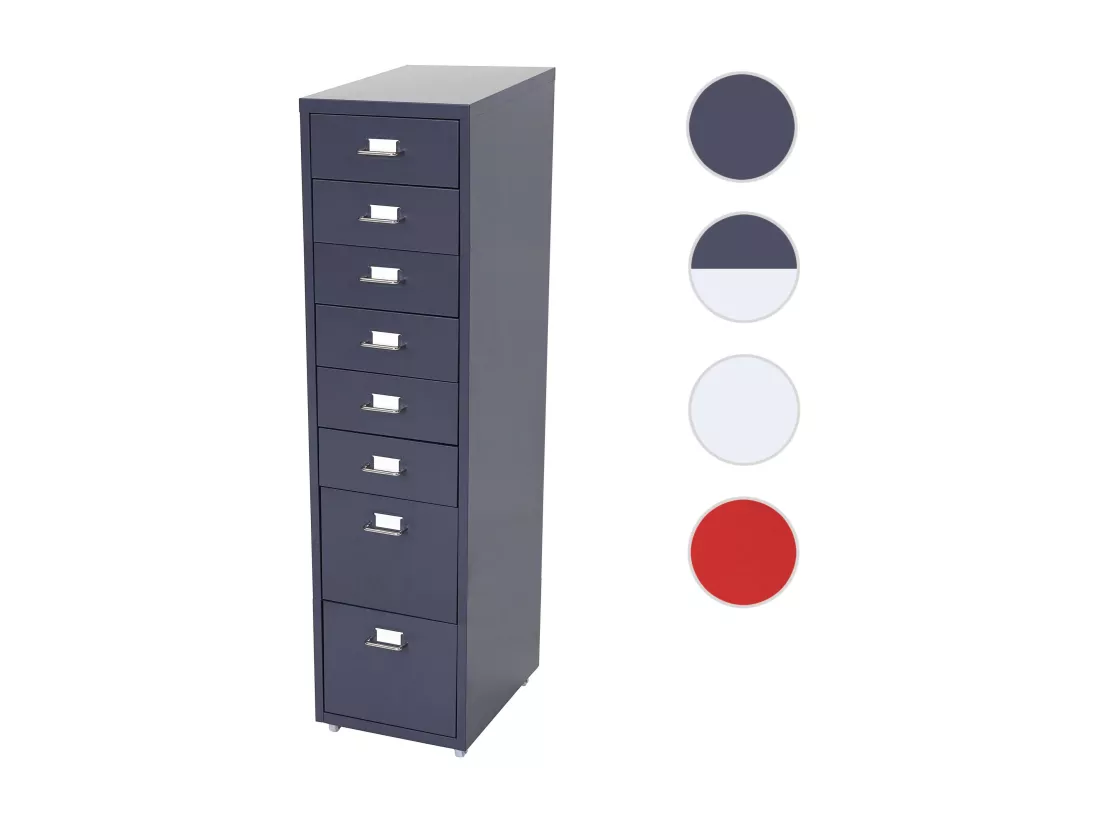 Caisson roulant Preston T851, gris foncé