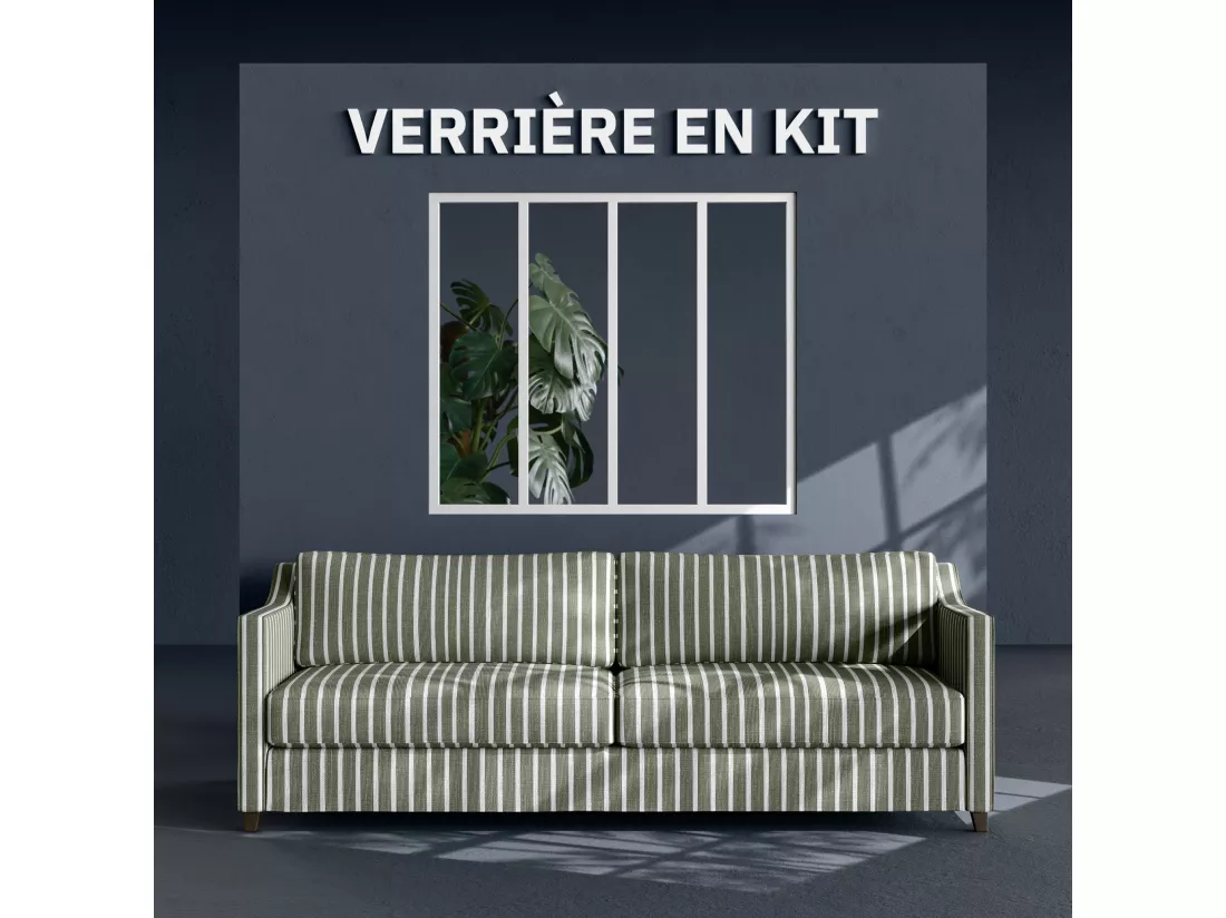 Verrière 4 Carreaux - En Kit - Blanc