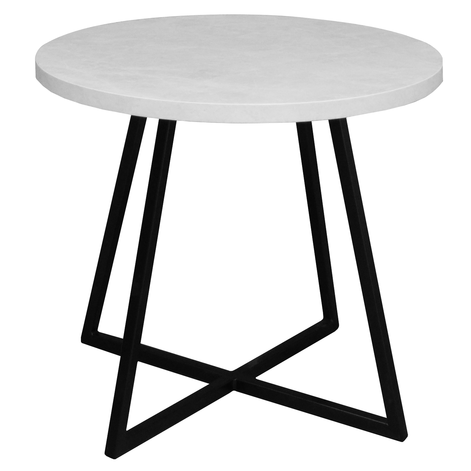 Couchtisch - weiß-schwarz - Keramik-Optik
