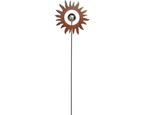 Lafiora zonnedecoratiestang, metaal, H 115 cm, bruin/rood