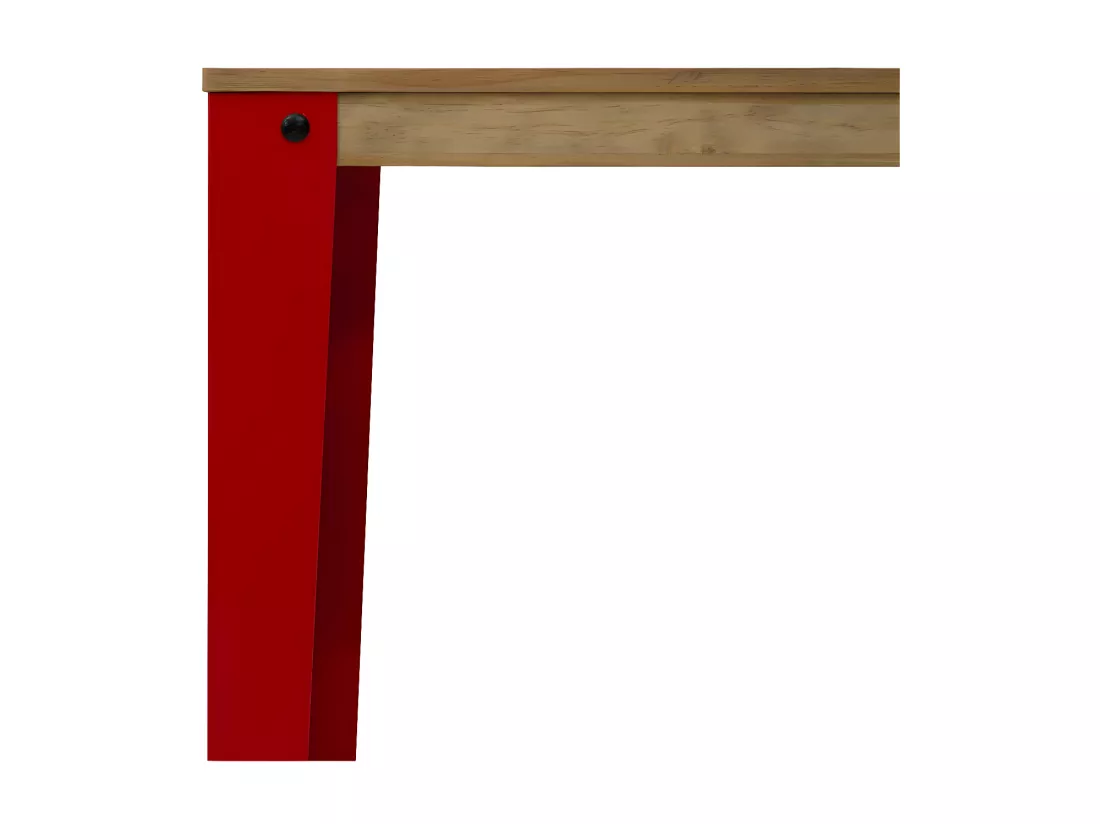Table Mange debout Lunds 80X160x110cm Rouge-Vieilli. Box Furniture