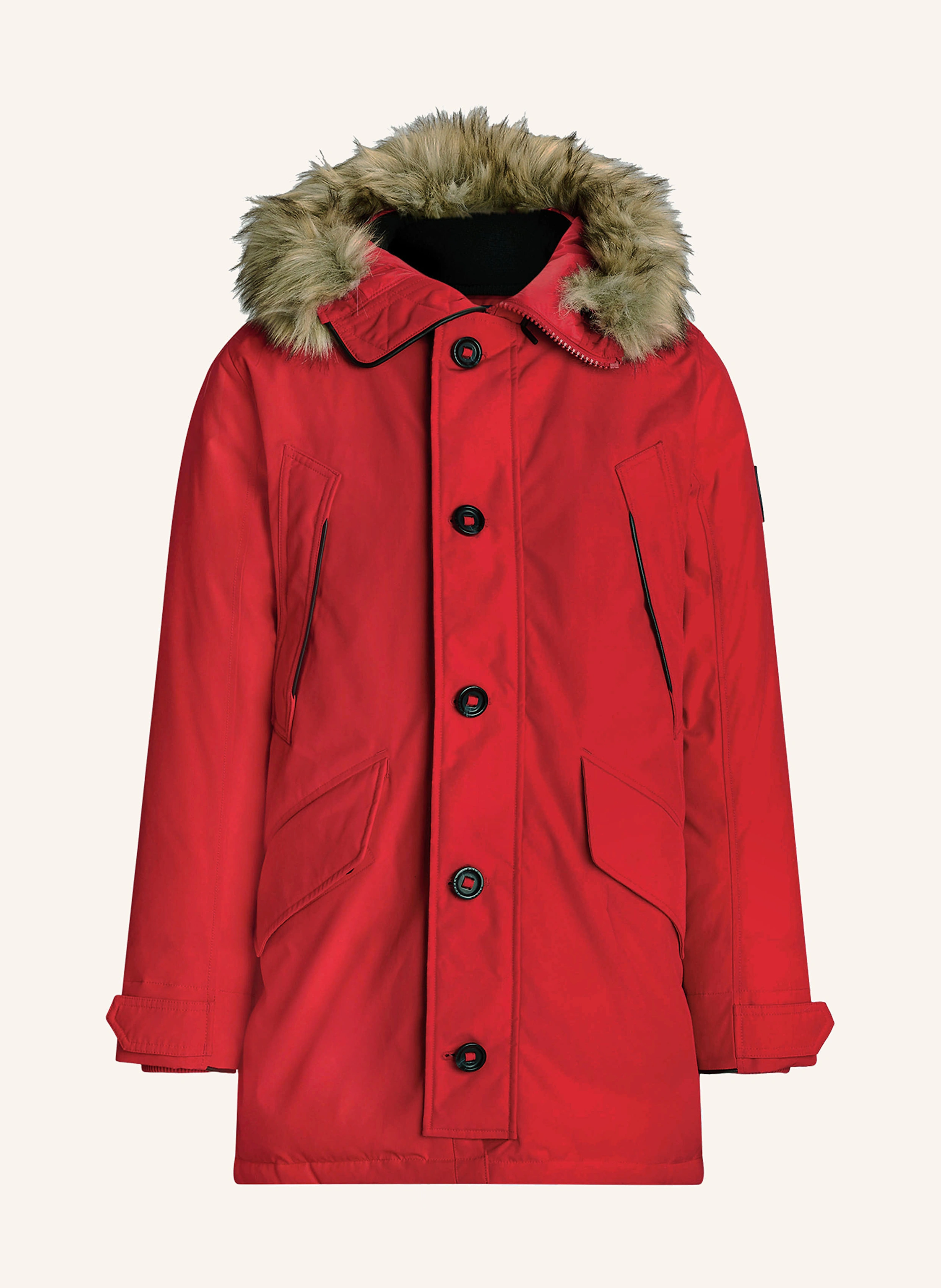POLO RALPH LAUREN Daunenparka mit abnehmbarem Kunstpelz