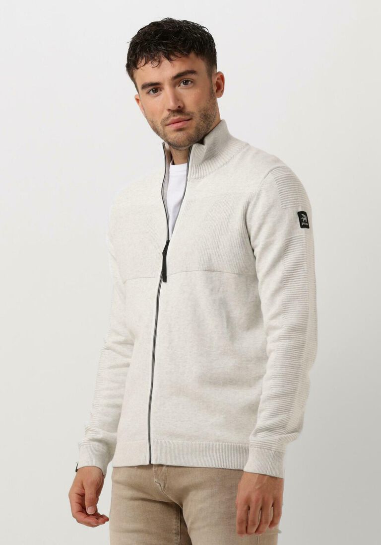 VANGUARD witte vanguard vest zip jacket cotton melange