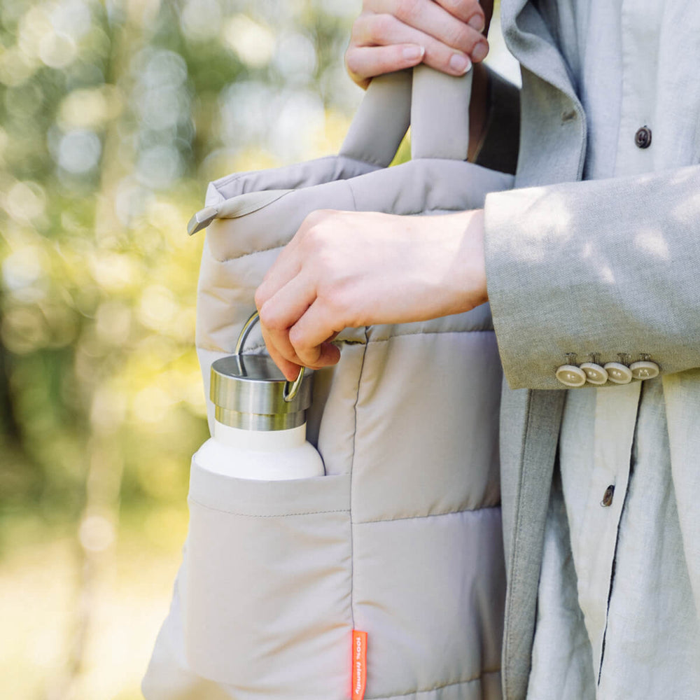 Køb DonebyDeer Sand Quiltet Pusle Tote Bag