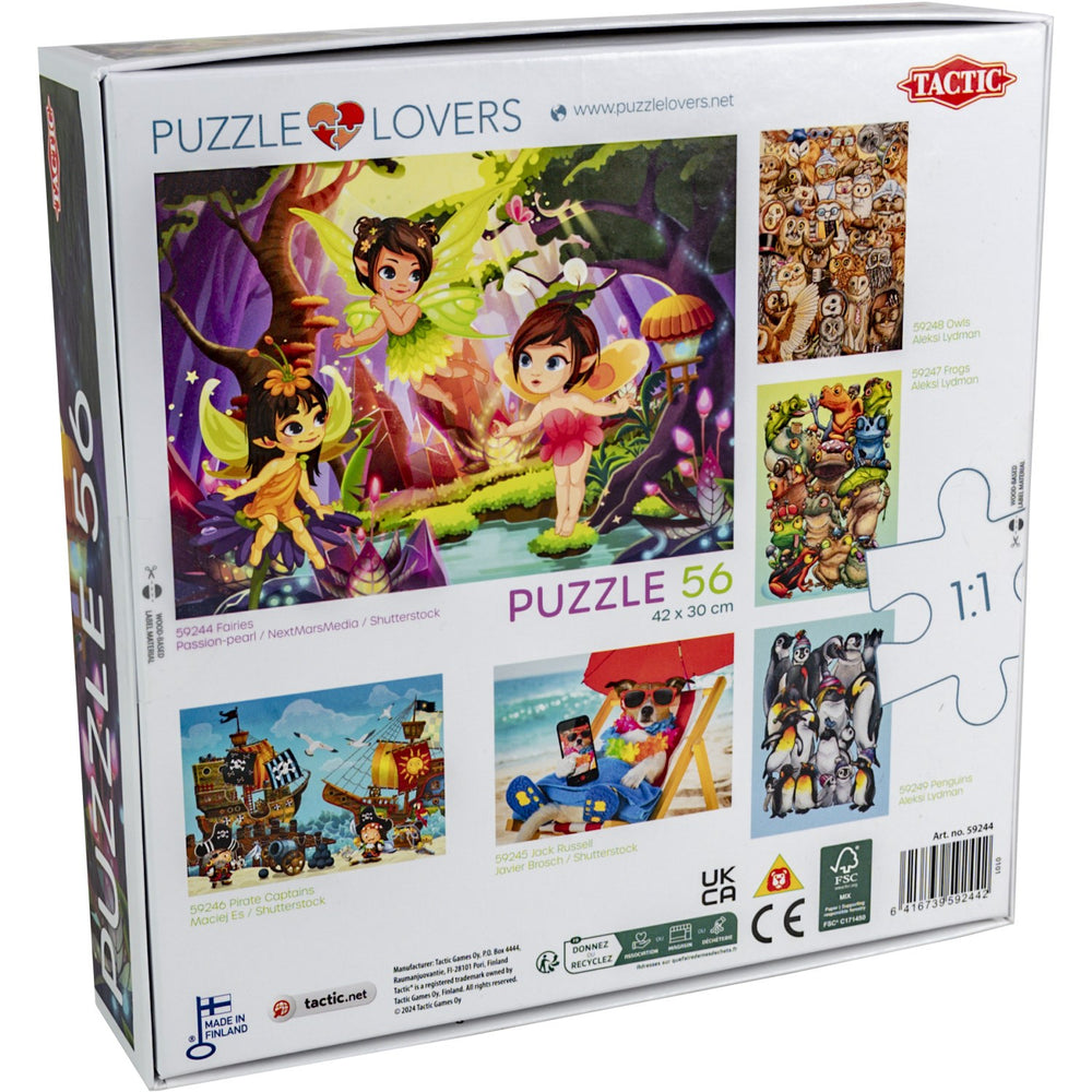 Køb Tactic Games Puzzle Lovers, Fairies 56 Pcs Puzzle
