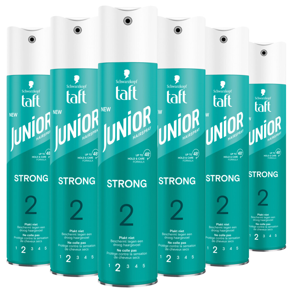 6x Taft Junior Hairspray Strong250 ml