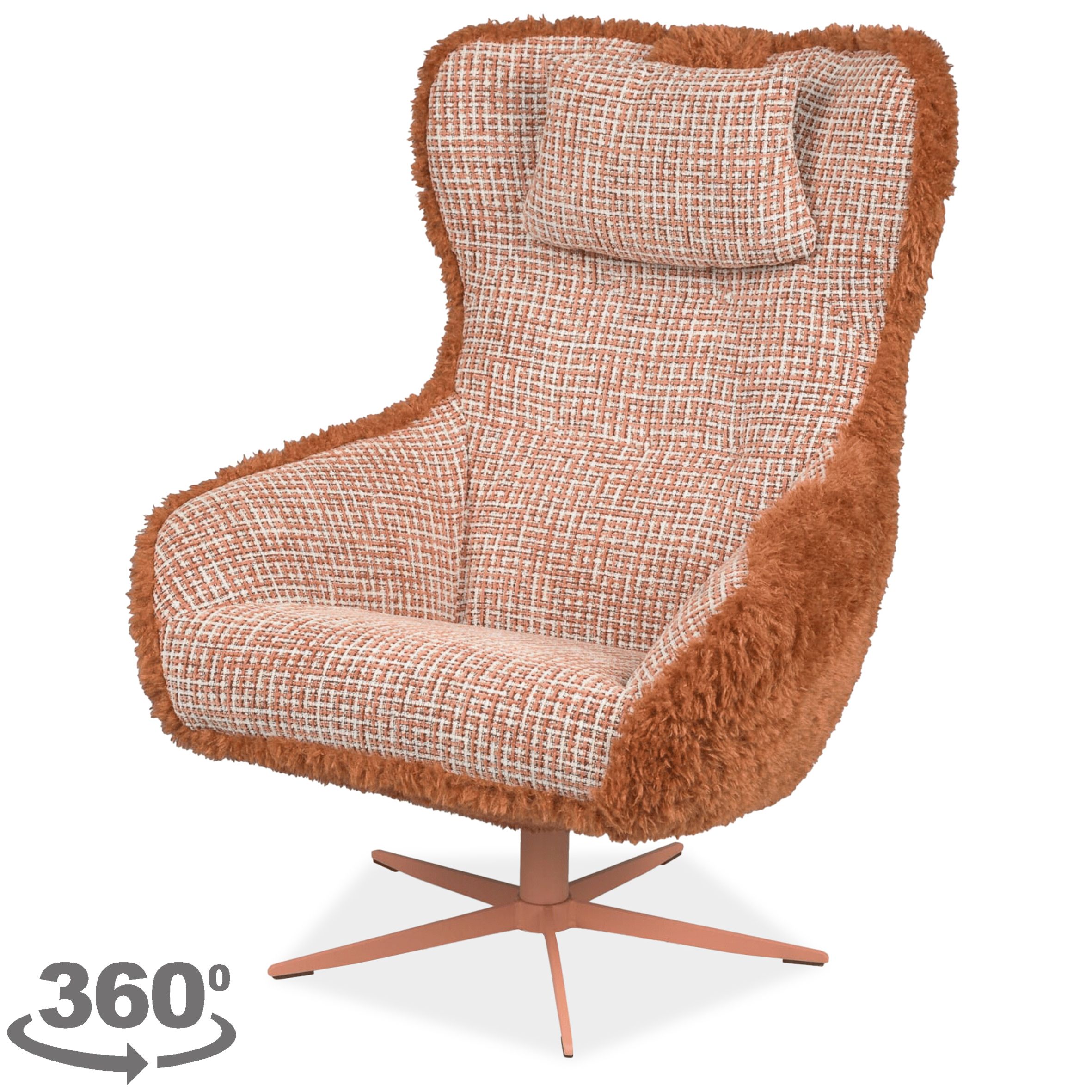 Draaifauteuil Borg B80 x D85 x H109 cm