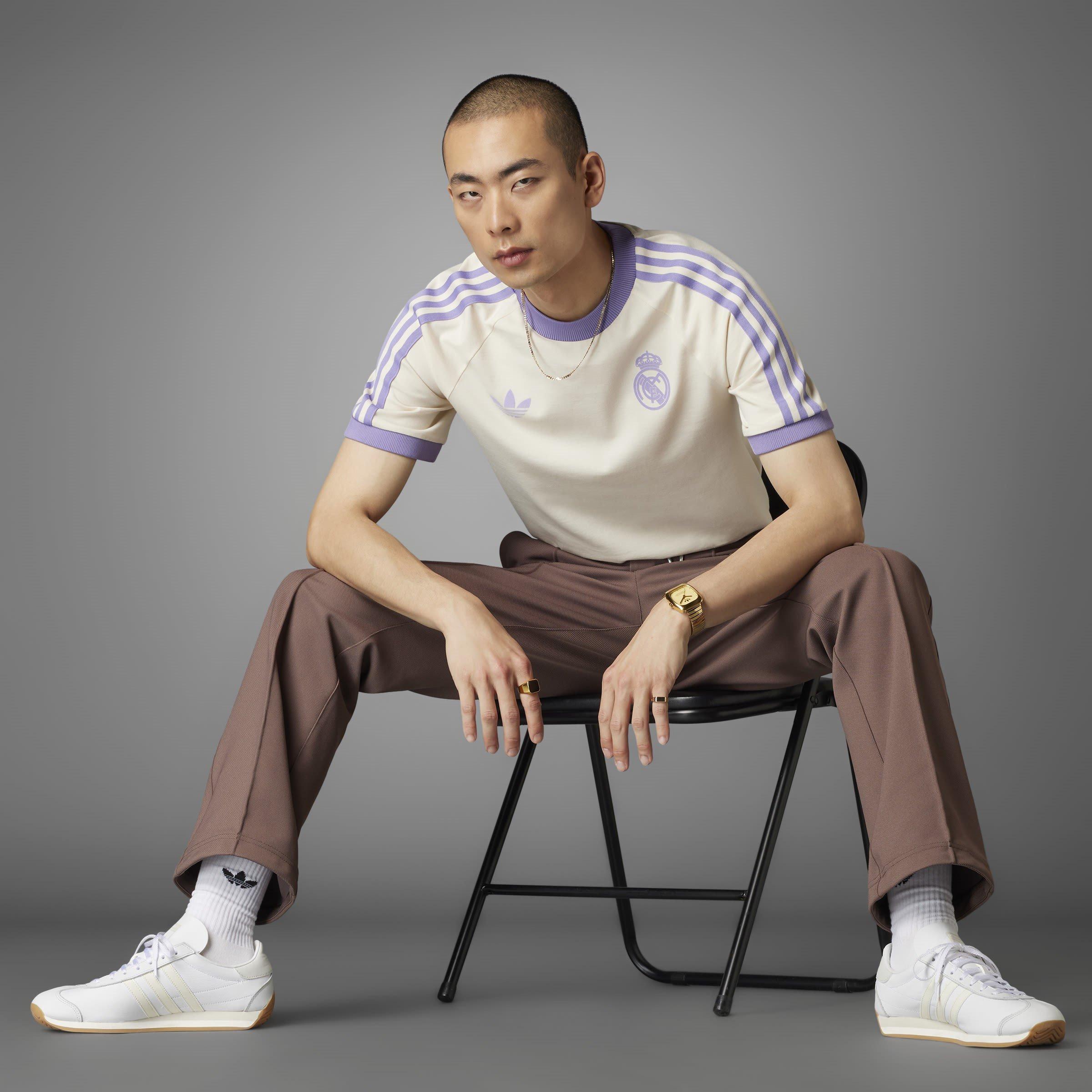 adidas Originals Real Madrid Adicolor Classics 3 Stripes T Shirt Adults