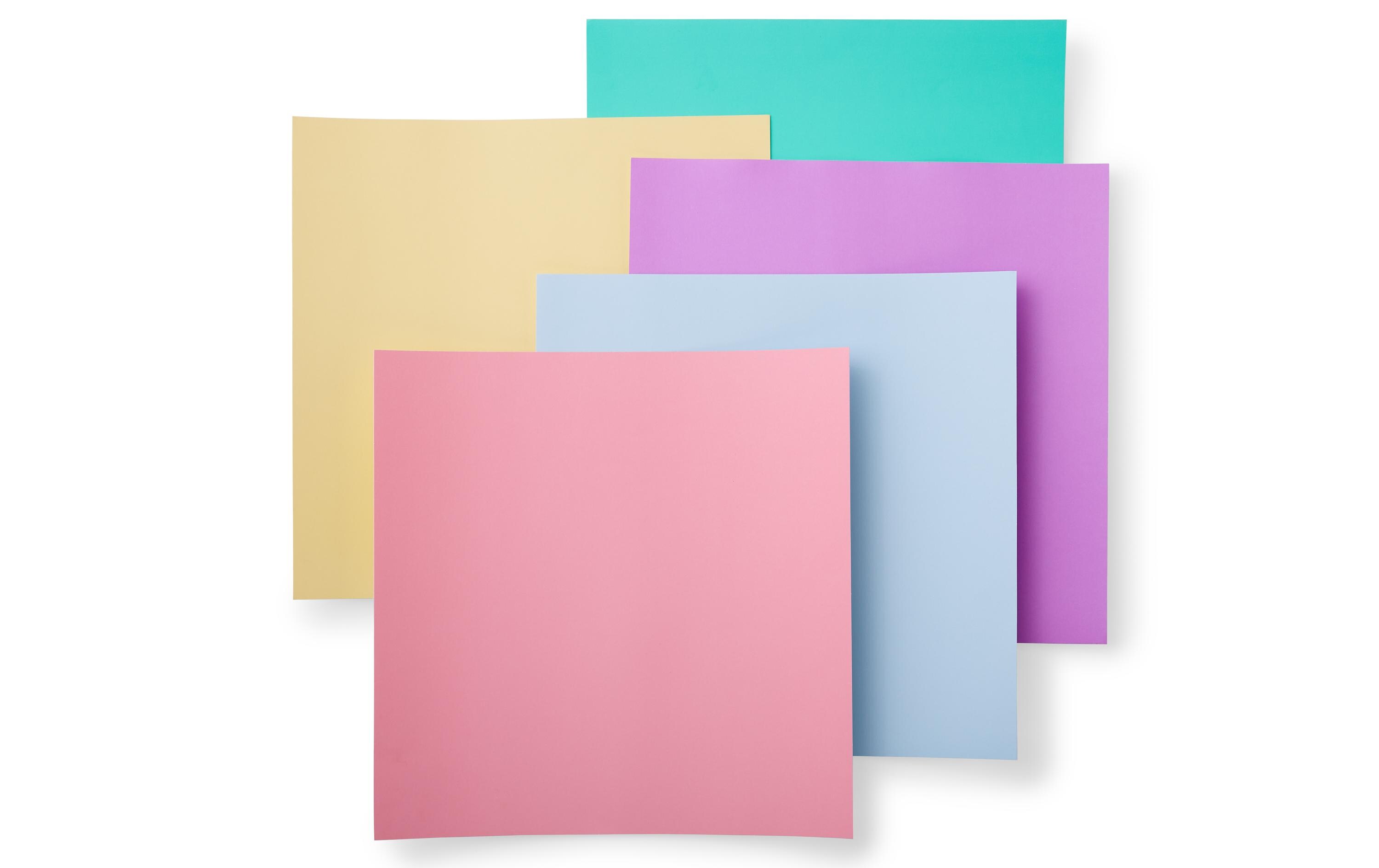 Stickerpapier Smart 30.5 x 30.5 cm, 10 Blatt, PastellfarbenSelbstklebendes Papier für Sticker, Poster, Karten und vieles mehr