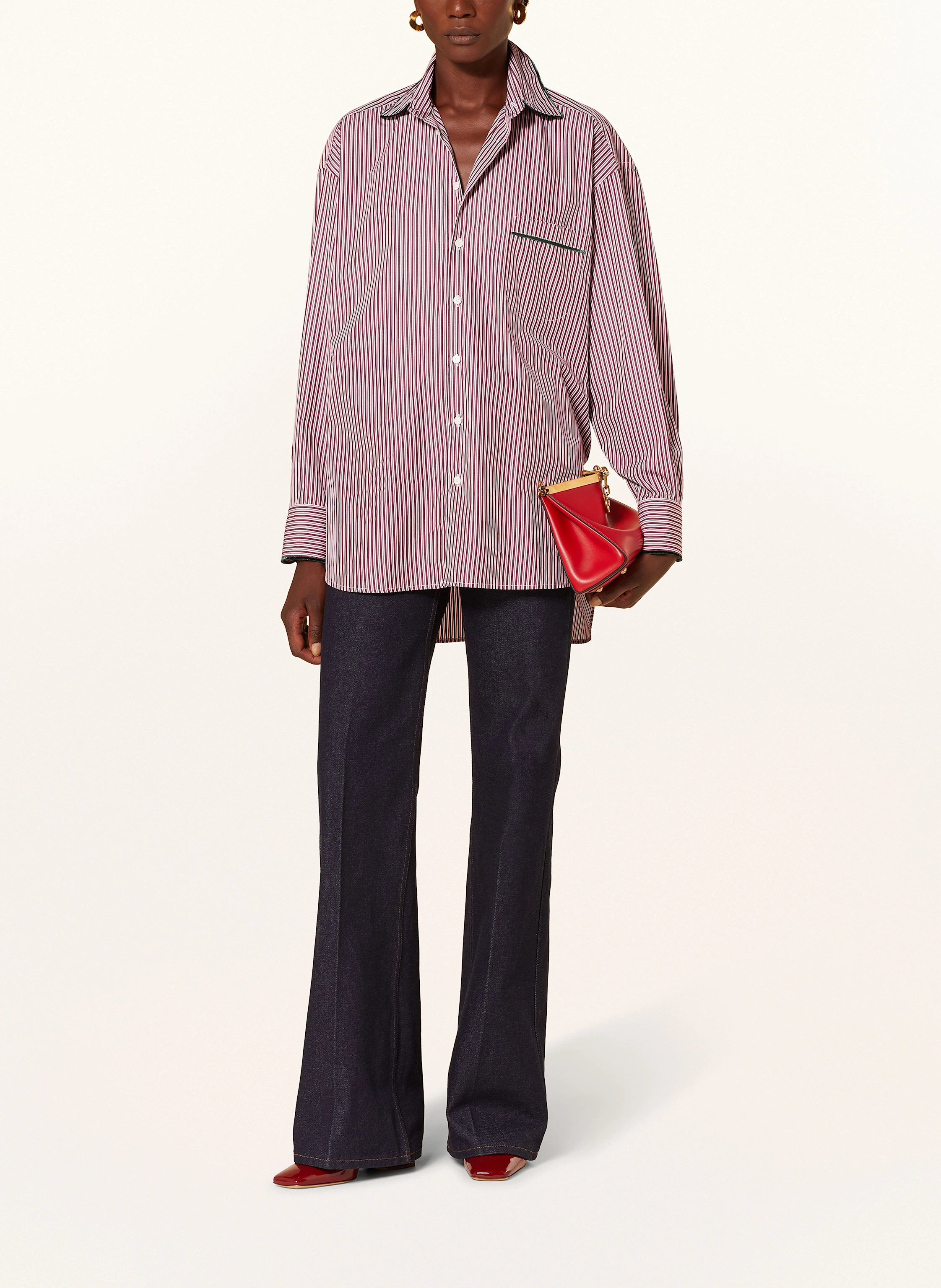ETRO Hemdbluse mit Samt