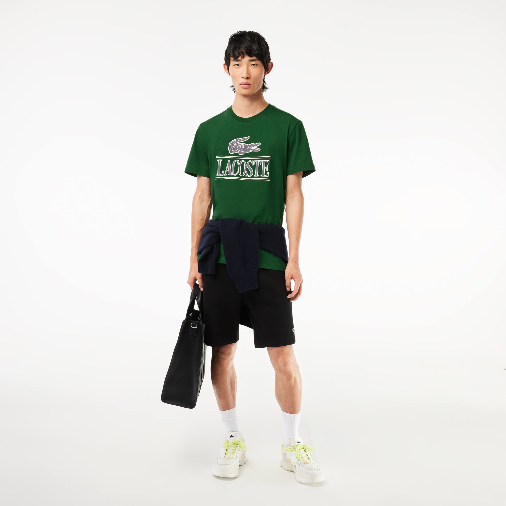 T-shirt regular fit en jersey épais de coton T-Shirts - Vert - Lacoste - Unisex