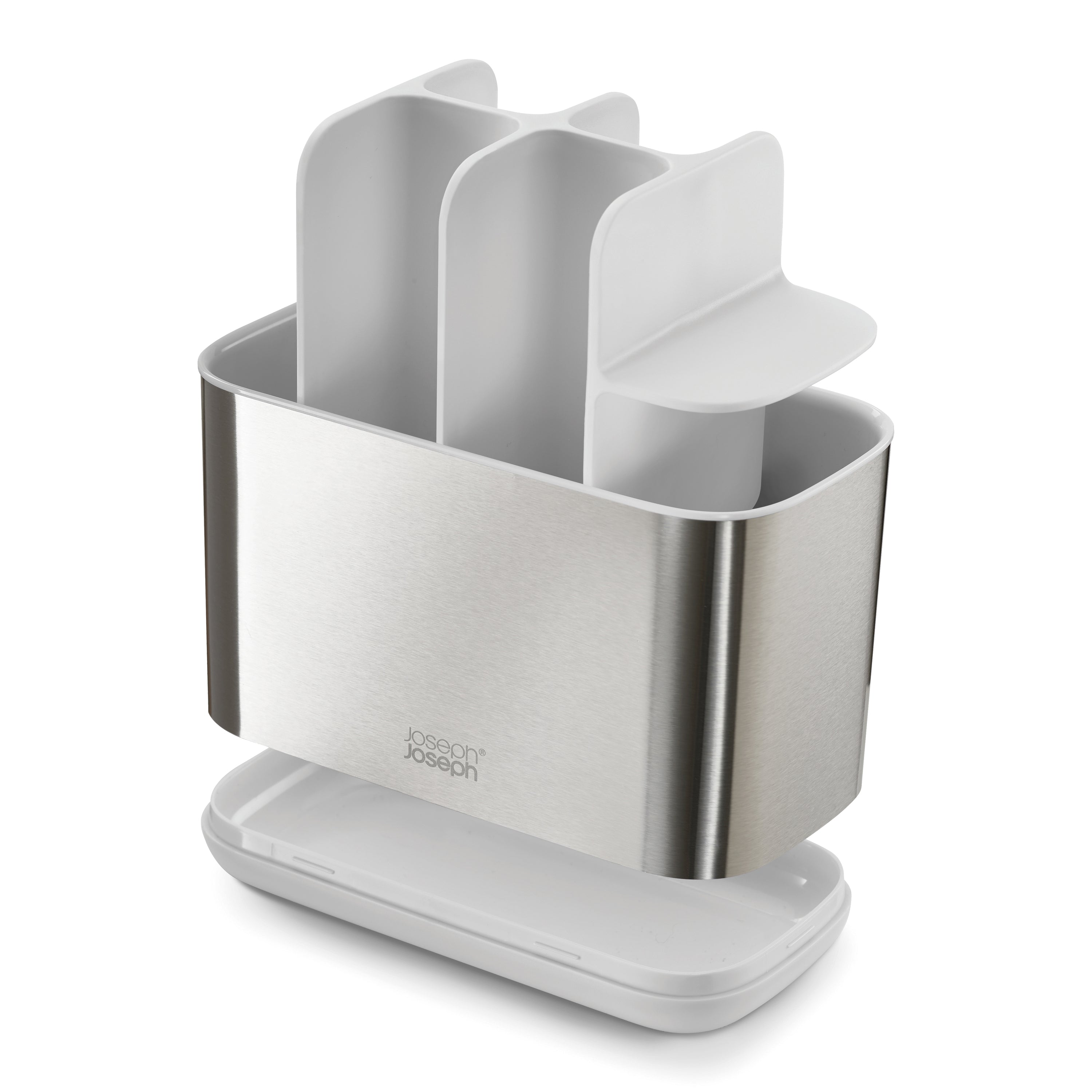 Joseph Joseph Easy-Store Tandenborstelhouder Groot Staal - Zilver / Wit