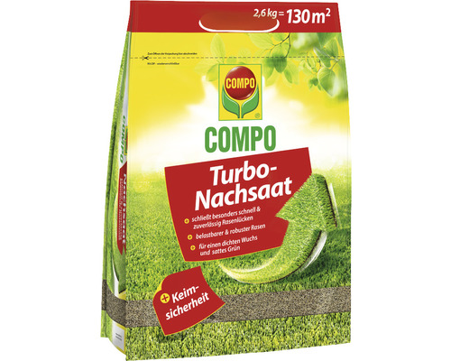 COMPO Turbo gazon doorzaaizaad, 2,6 kg voor 130 m²