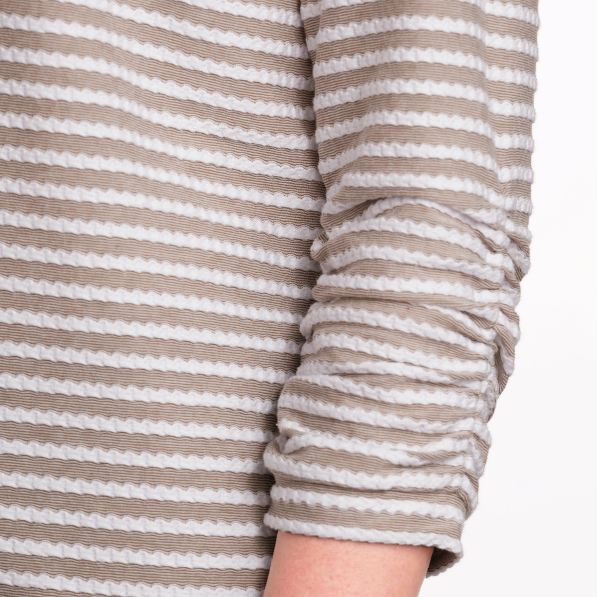 Gina Benotti Damen Shirt mit Bio-Baumwolle beige / weiss