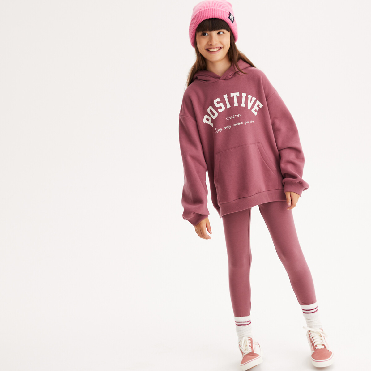 COLEÇÕES LA REDOUTE<br>Moletom oversized com estampa, em fleece