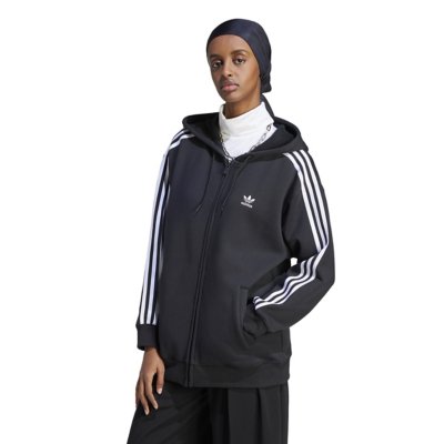 Sweatshirt zippé à capuche femme 3S Fz Os ADIDAS