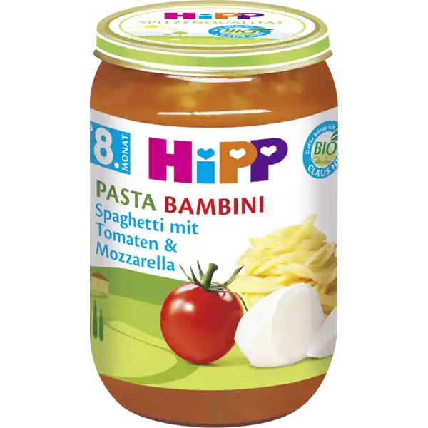 Bio Pasta Bambini Spaghetti mit Tomaten & Mozarella