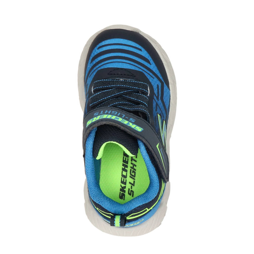 Skechers Bozler sneakers met lichtjes blauw