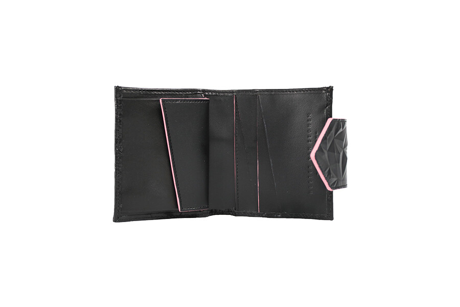 Lip-wallet rocky black (pink)