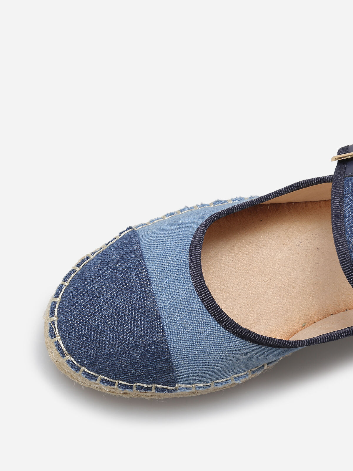Espadrilles en denim avec bride- Bleu