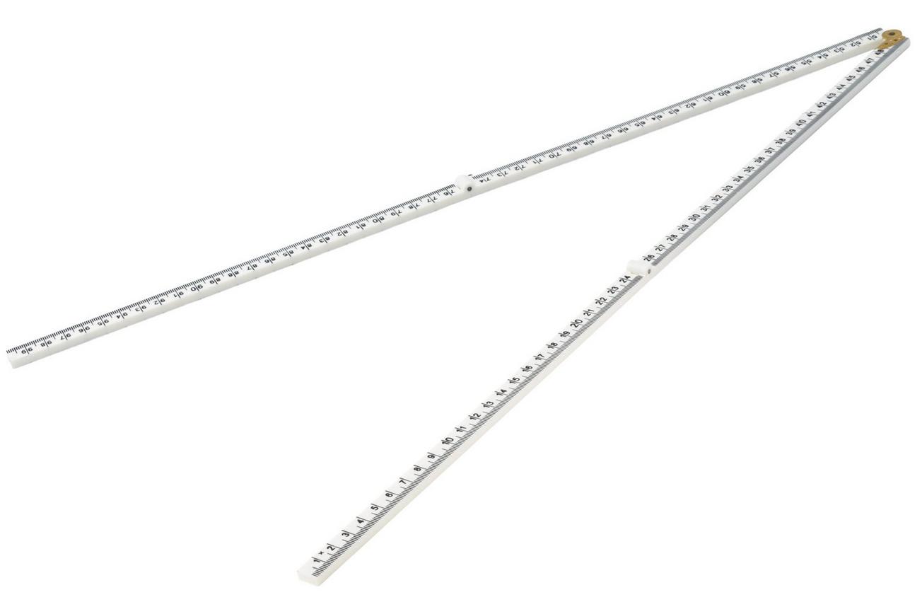 Schuil 8624, kunststof duimstok wit, 1 m