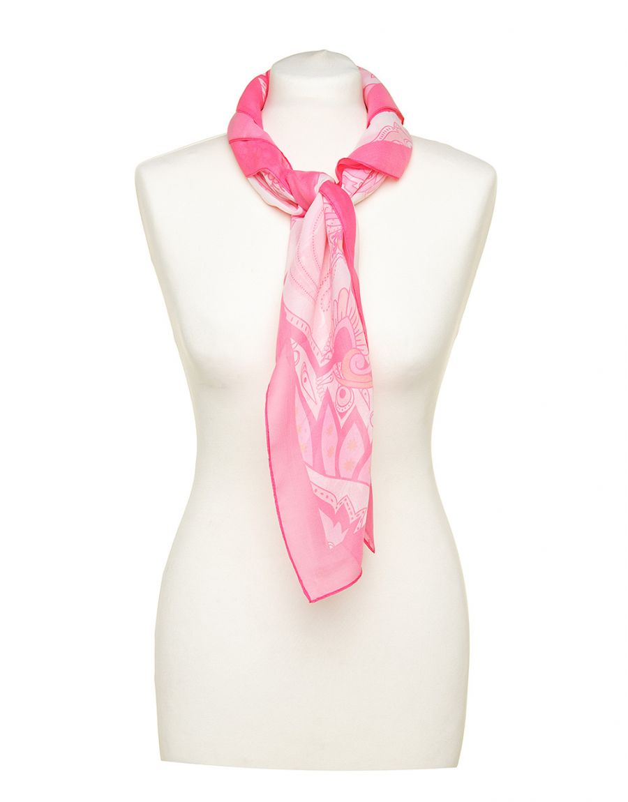 Foulard carré rose