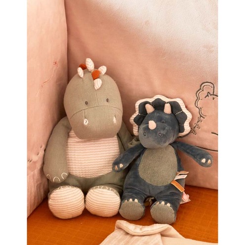 Stegi peluche dino mini-musicale mousseline bio - NOUKIE 'S