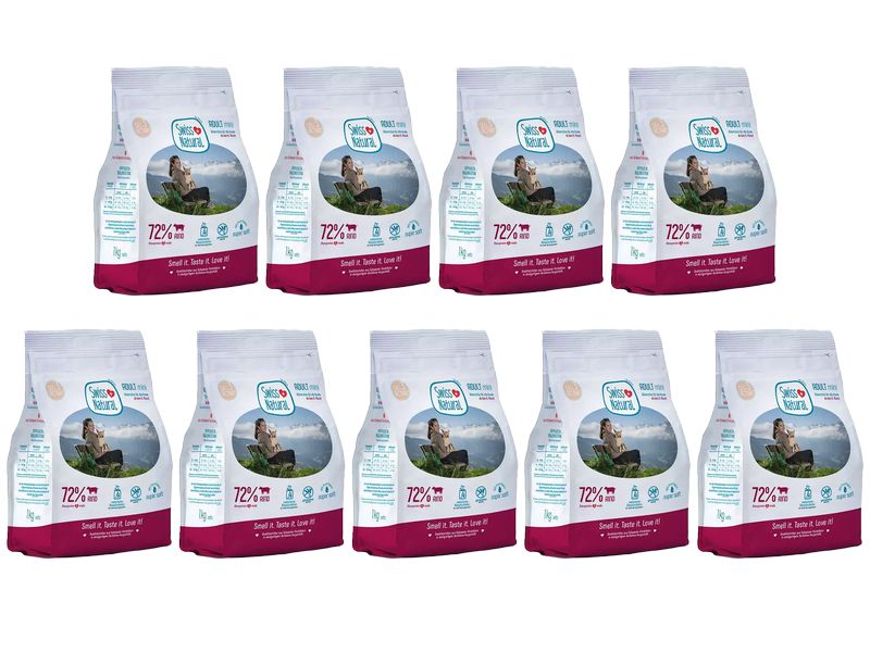 Swiss Natural Adult Soft Mini Rind und Kartoffeln 9 x 1 kg Alleinfuttermittel Soft für ausgewachsene Hunde