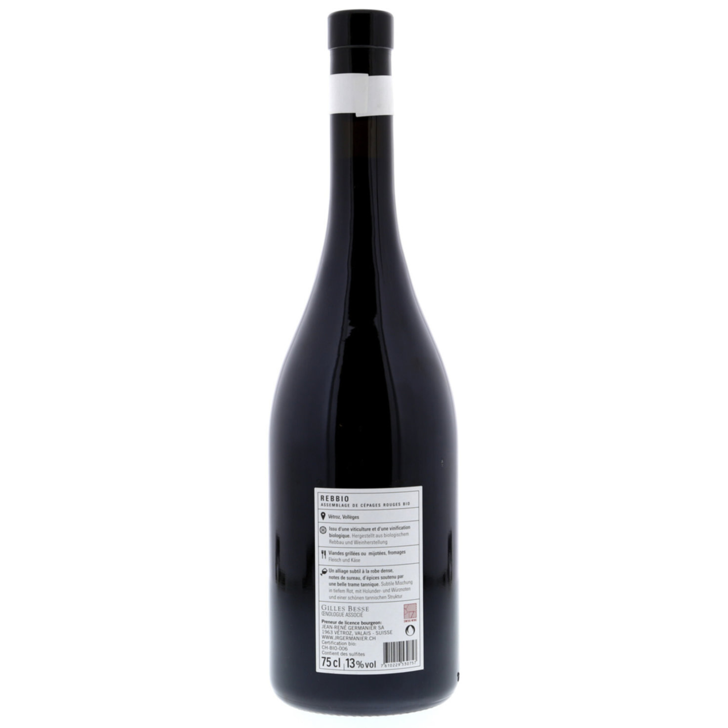 Naturaplan Bio Valais AOC Rebbio Jean-René Germanier -75cl