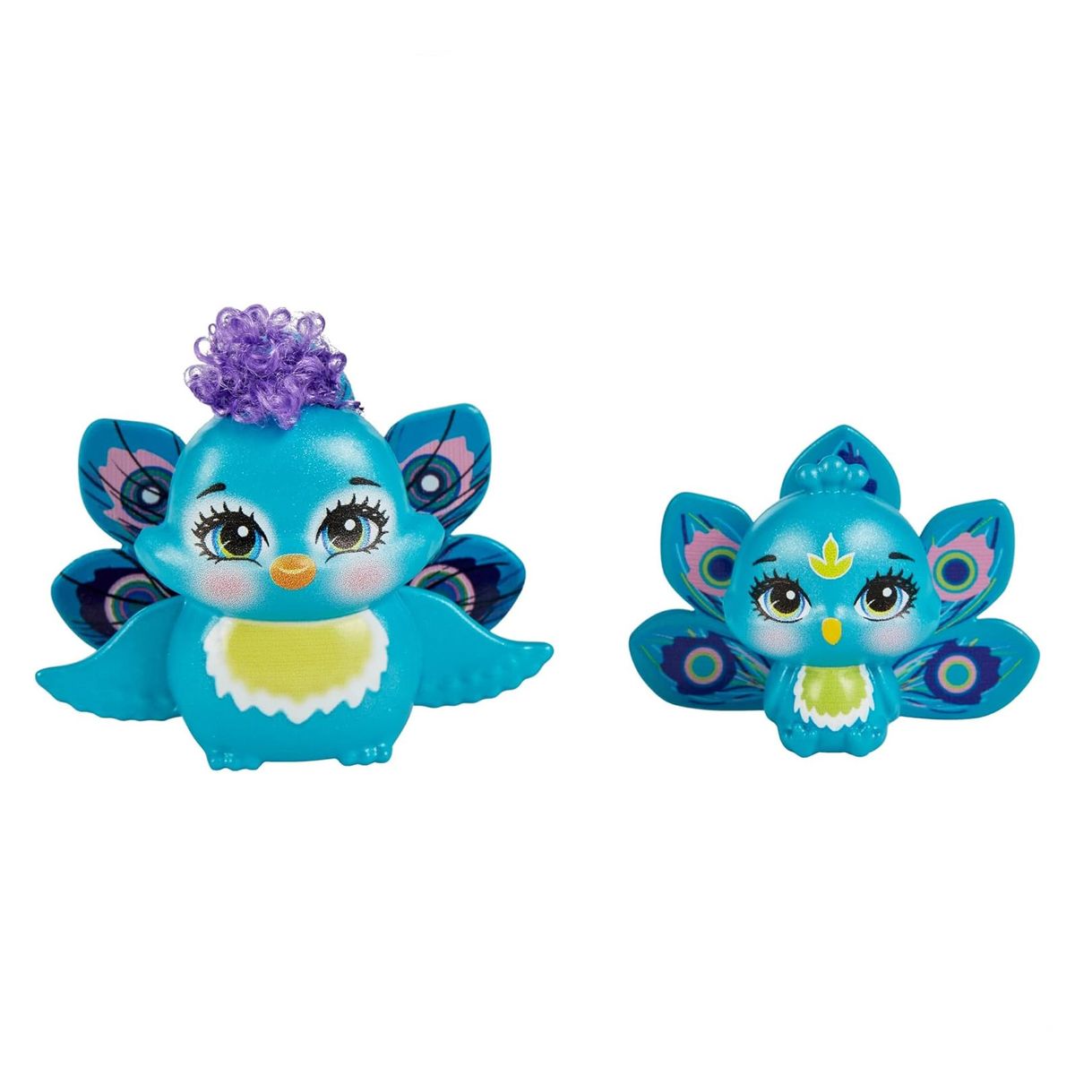 Mattel HCF83 - Enchantimals - 2er Pack, Patter Peacock und Piepa Peacock mit Tierfreunden