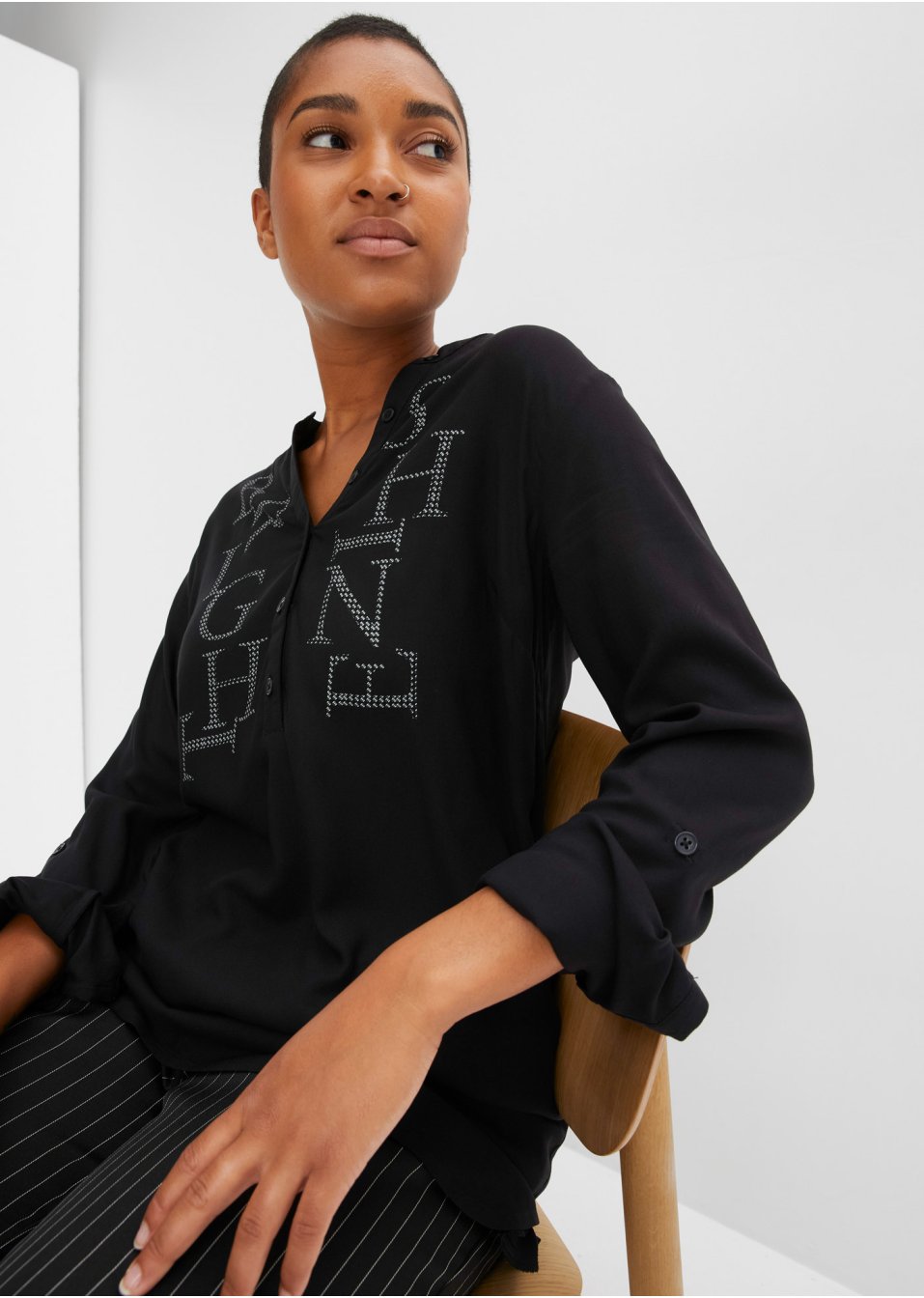 Blouse à imprimé brillant