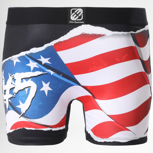 Lot De 2 Boxers Flag Noir Bleu Rouge