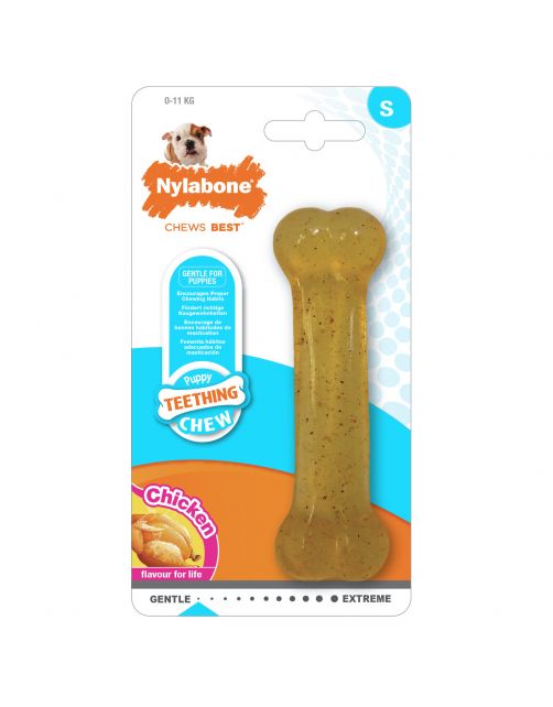 Nylabone Puppy Bone Flexible Bruin - Hondenspeelgoed