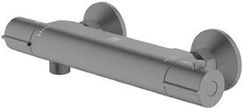 AquaVive thermostatische douchekraan Irminio zwart 15cm