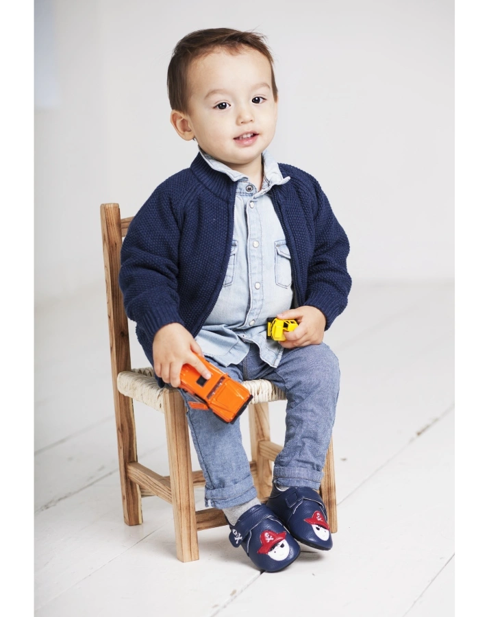 Krabbelschuhe CLASSICZ CAPTAIN HOOK in navy/rot