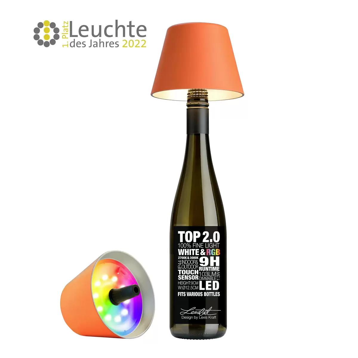 Tischleuchte Sompex Top Lampe 2.0 orange