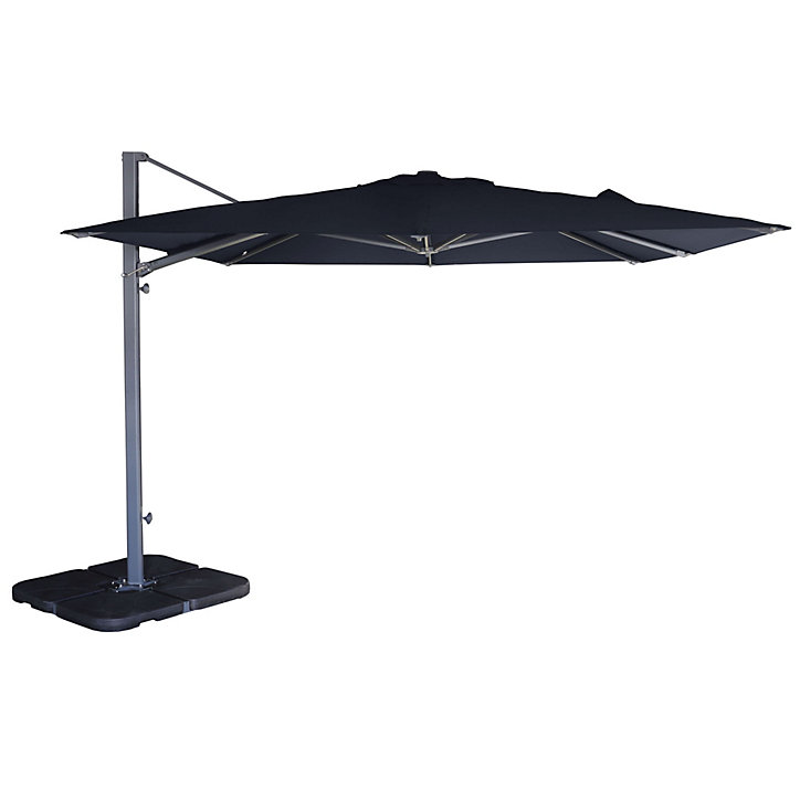 Parasol déporté L.3 x l.3m Vulpie BELVEO - forme carré - coloris gris