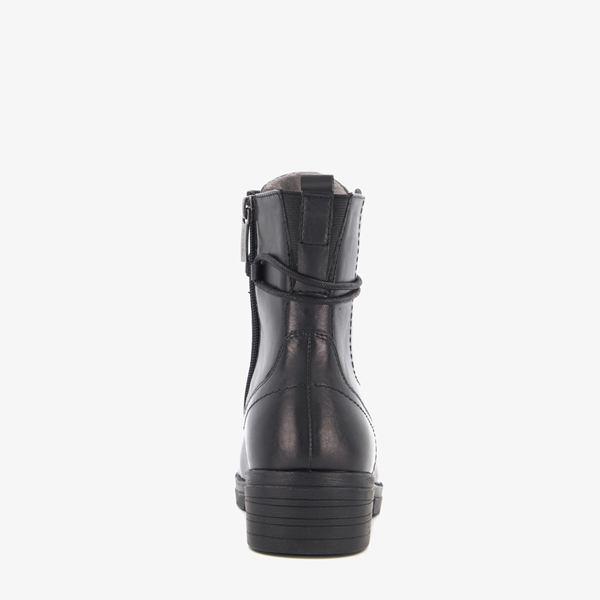 Tamaris Comfort leren veterboots zwart