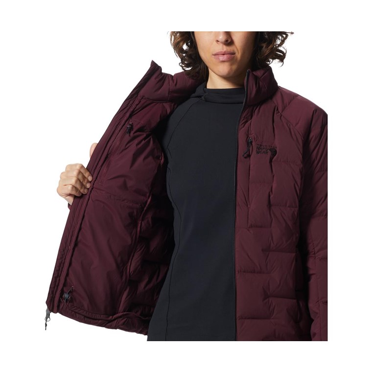 Mountain Hardwear Stretchdown High-Hip Jacket Women Cocoa Red