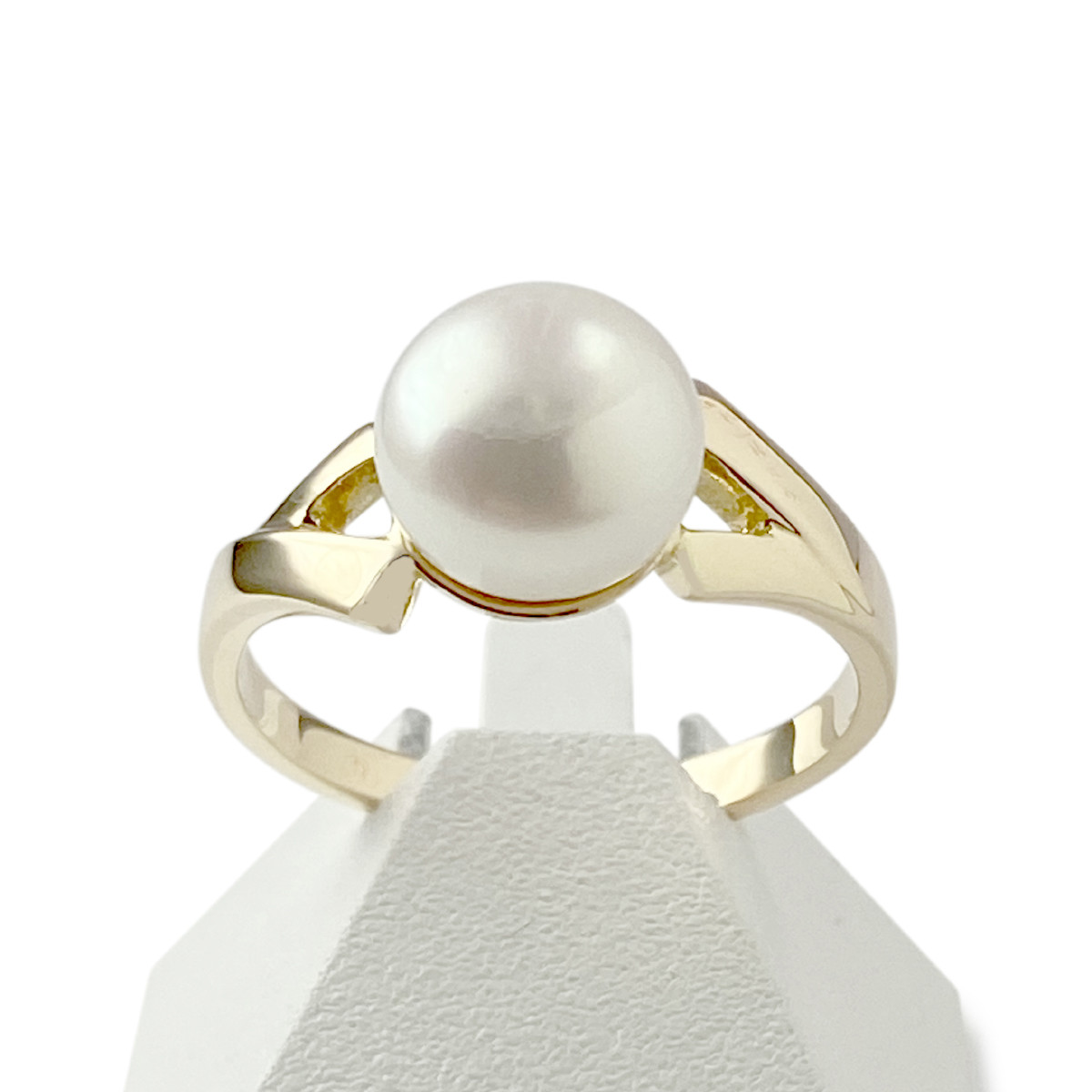 Bague d'occasion or 750 jaune perle de Chine