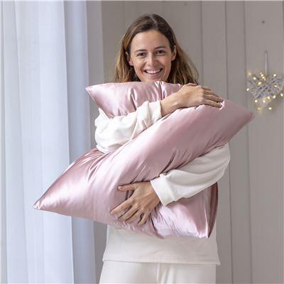 Taie d'oreiller soie et satin
