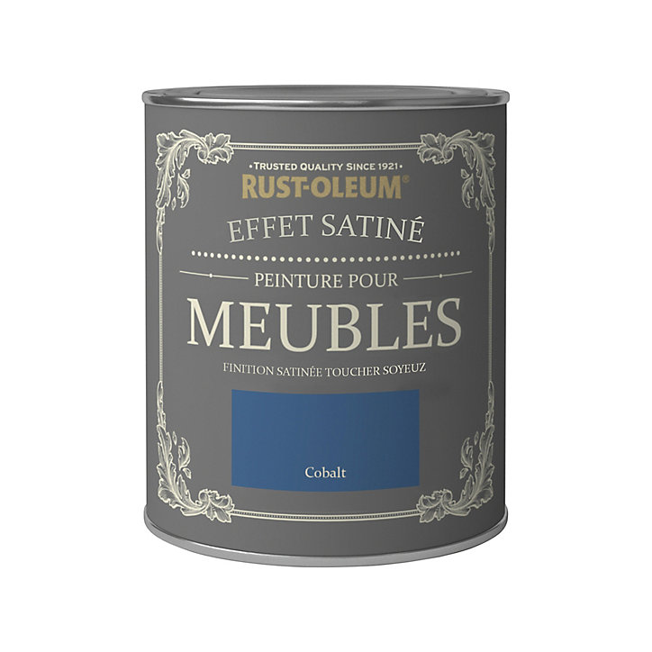 Peinture pour meubles Rust-Oleum cobalt effet poudré satin 125ml