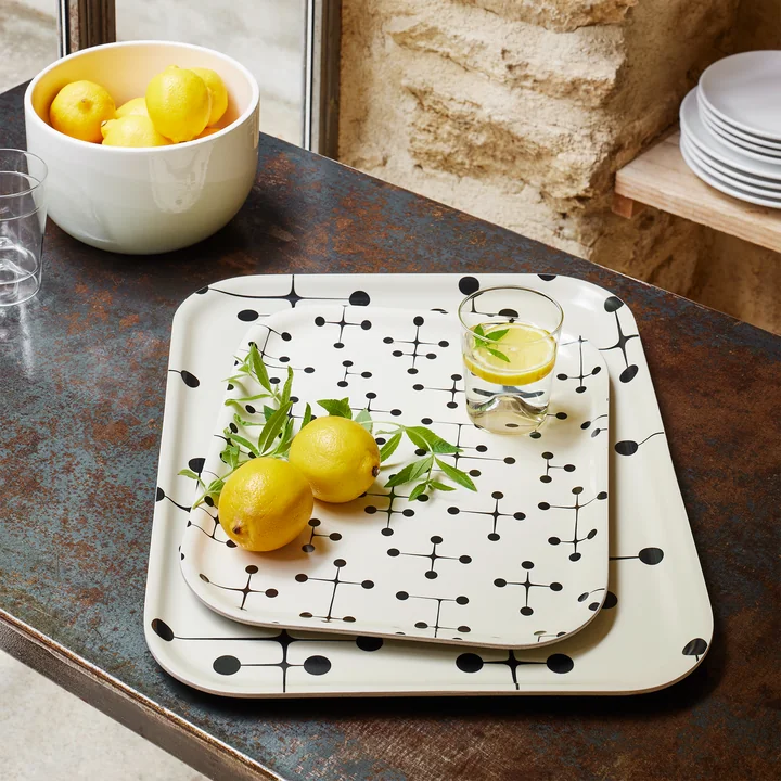 Vitra - Classic Tray large, Dot Pattern dark
