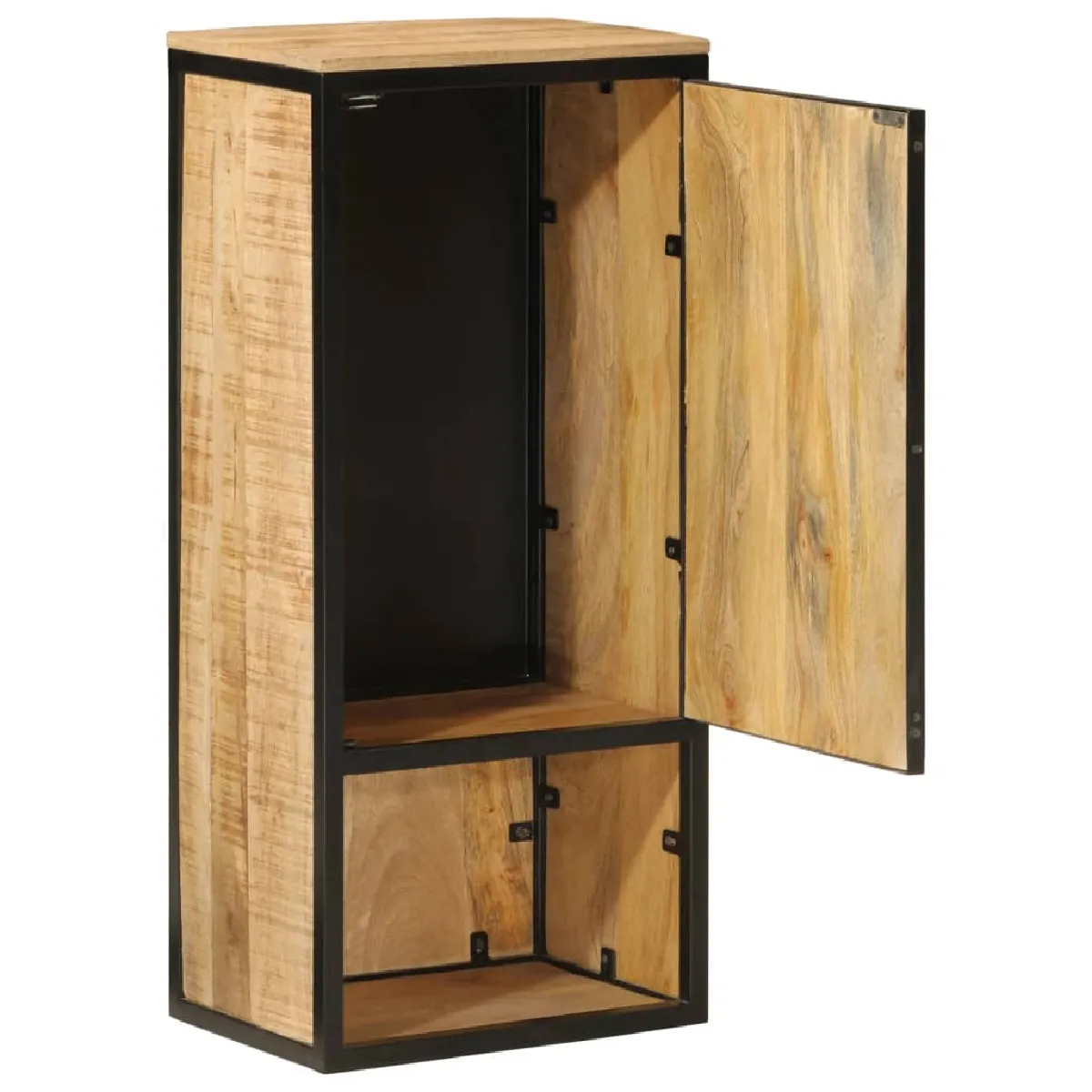 vidaXL Armoire de salle de bain - Manguier et fer