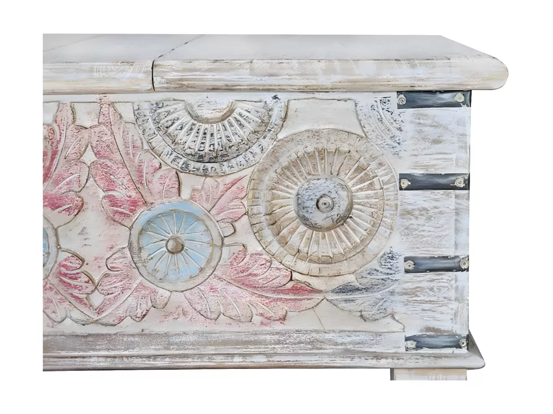 Table basse en manguier multicolore MULTICOLOR.Giner y Colomer.45x90x90