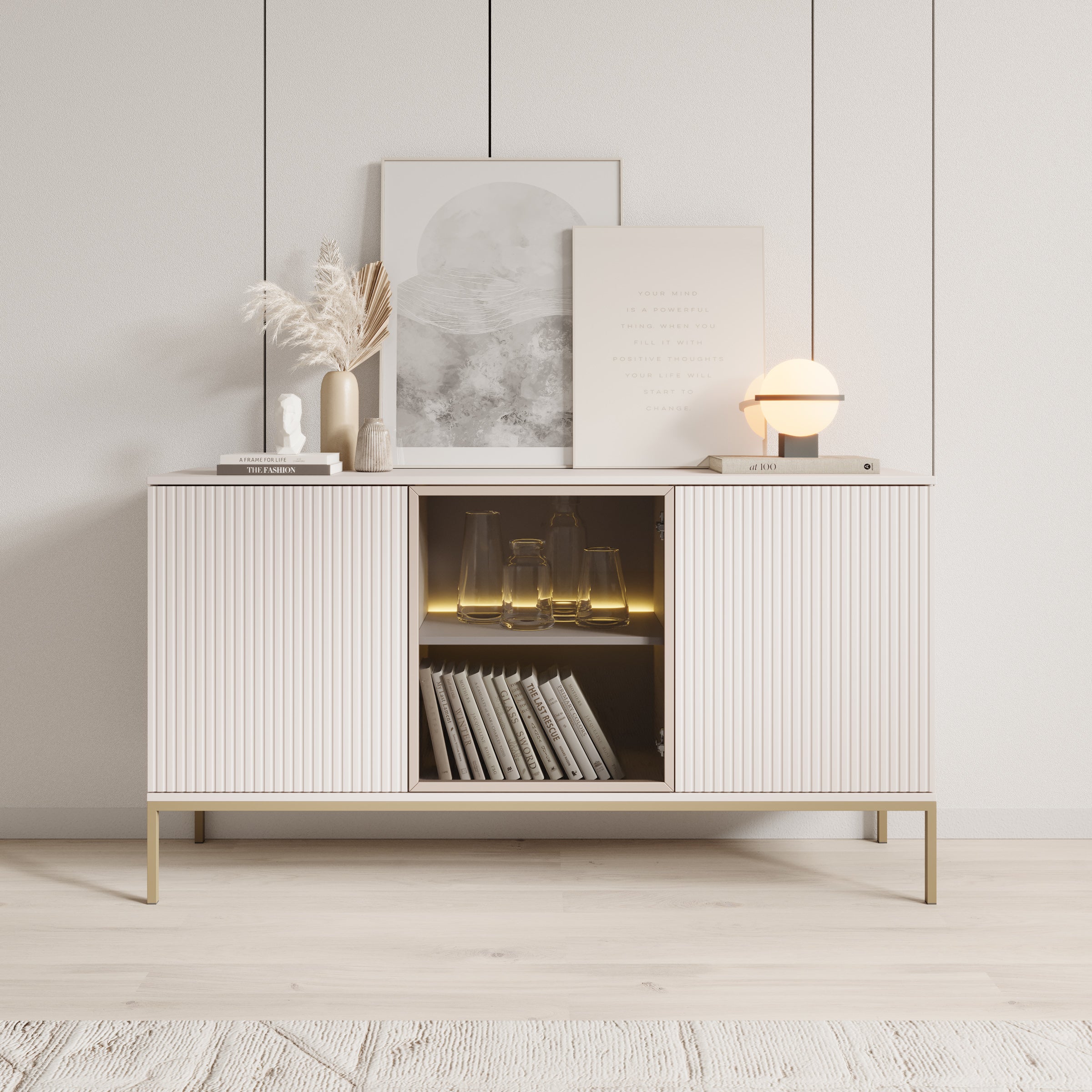 Legend - Dressoir - Beige - 153x39x83 cm
