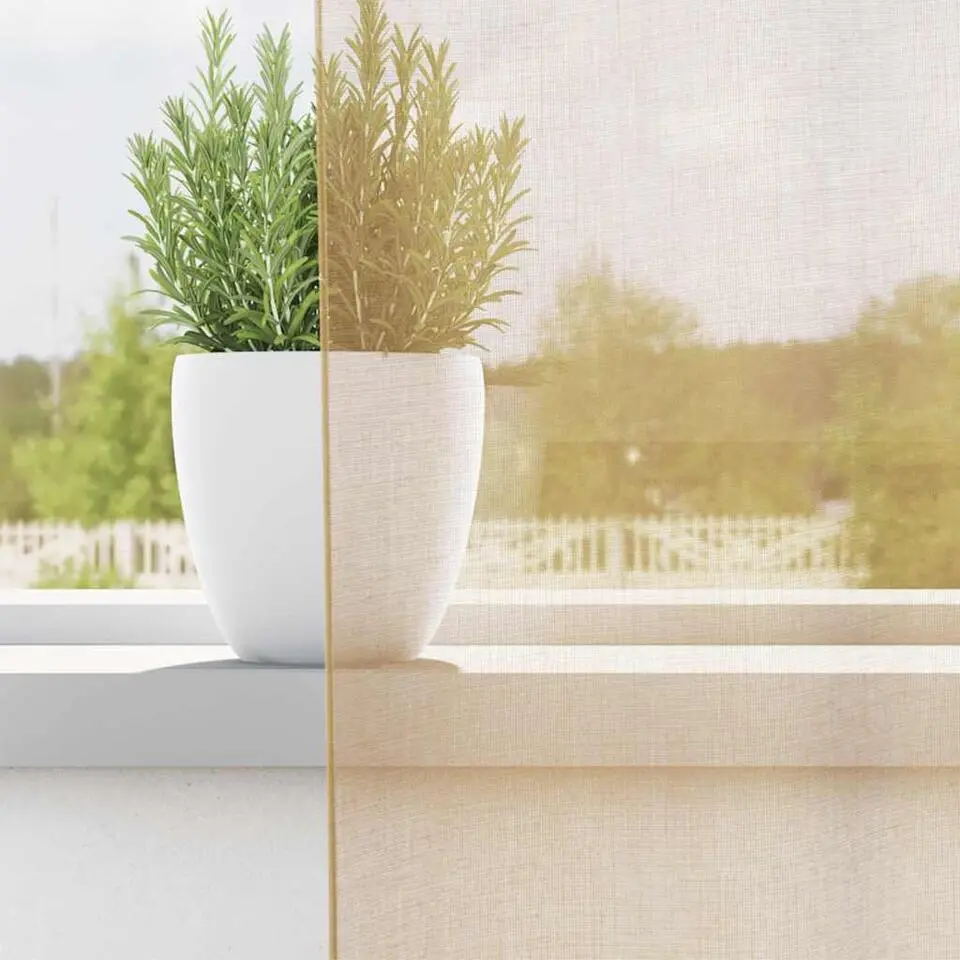 vidaXL Gordijnen van voile met ringen - Zand - 140x245 cm - Stof - 2 Stuks