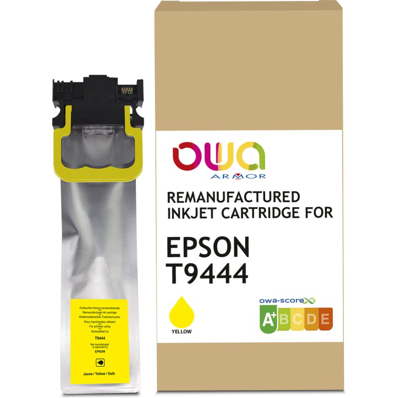 Cartouche d'encre remanufacturée OWA - standard - Jaune - pour EPSON T9444